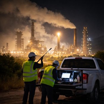 Operativo nocturno en Nuevo León busca identificar origen de malos olores a gas y azufre