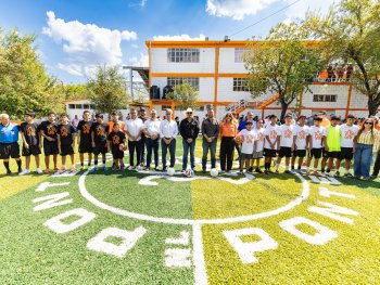 Gobernador de Nuevo León anuncia 40 nuevas escuelas y 610 canchas deportivas