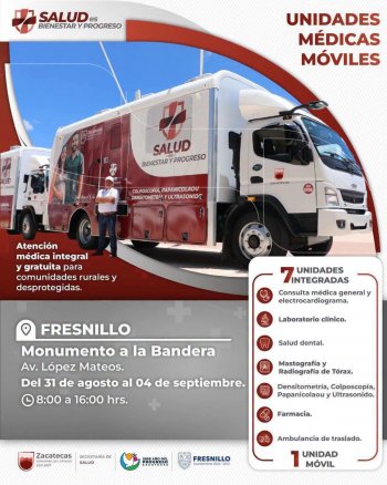 Caravana de la Salud llega a Fresnillo con servicios médicos gratuitos