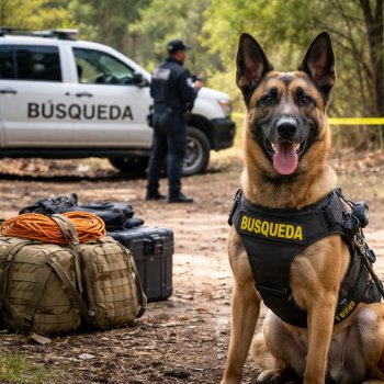 Molly, la nueva integrante canina de la Comisión Nacional de Búsqueda