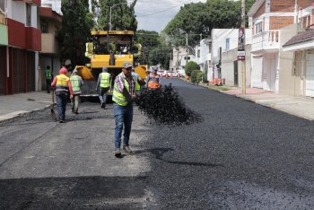 Pavimentan calle 11 Sur de Puebla; beneficiará a 51 mil habitantes