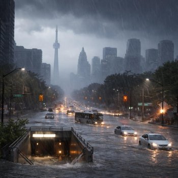 Tormenta severa en Toronto causa inundaciones, apagones y afectaciones en el transporte