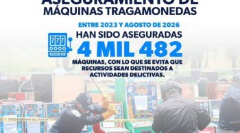 Aseguran 4 mil 482 tragamonedas en Michoacán entre 2023 y agosto de 2026