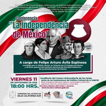 Conferencia magistral sobre la Independencia de México en La Paz
