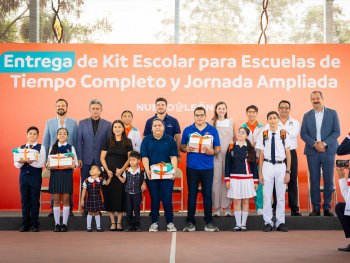 Entregan más de mil 50 kits escolares en escuelas de Nuevo León