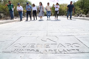 Supervisan obra de la calle Prolongación Madero en Arroyo Seco con 95% de avance