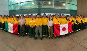 México regresa a sus 411 combatientes que apoyaron incendios en Canadá