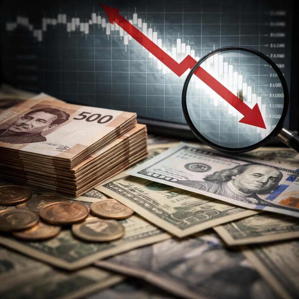 Peso mexicano se deprecia frente al dólar y regresa a las 17 unidades