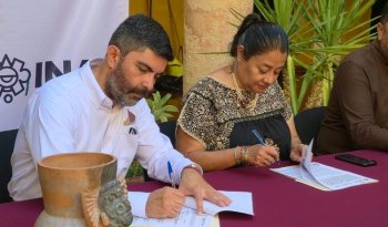 INAH e Infocam firman convenio para proteger el patrimonio cultural de Campeche