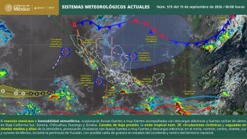 Lluvias y tormentas en la Sierra Sur y Costa de Oaxaca este 15 de septiembre
