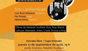 Trío LariFerHiram ofrece Jazz Jam Blues Session en el Jardín Escénico