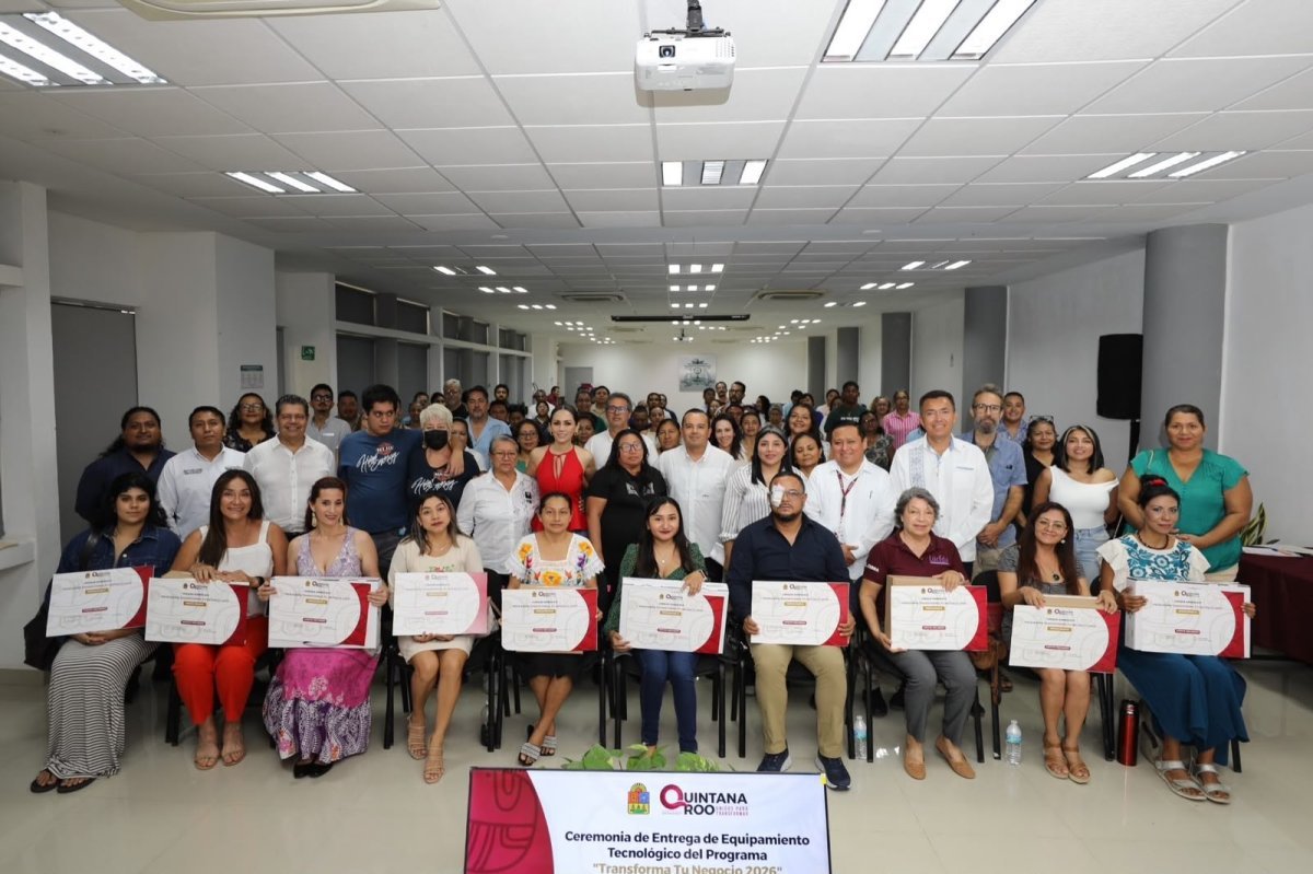 77 MIPyMES de Quintana Roo reciben equipamiento del programa Transforma Tu Negocio 2026