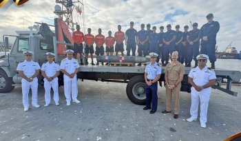 Marina recupera torpedo de práctica de EU en aguas de Baja California