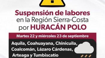 SEE suspende clases el 22 y 23 de septiembre en 7 municipios por huracán Polo