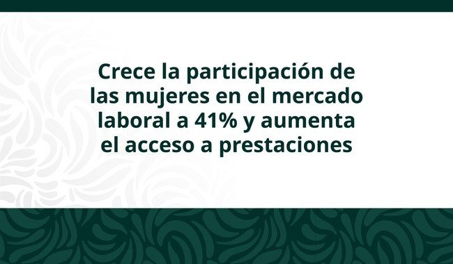Participación económica de las mujeres alcanza 41.0% en México: INEGI