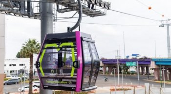 Teleférico de Morelia inicia pruebas de desplazamiento de su primera cabina