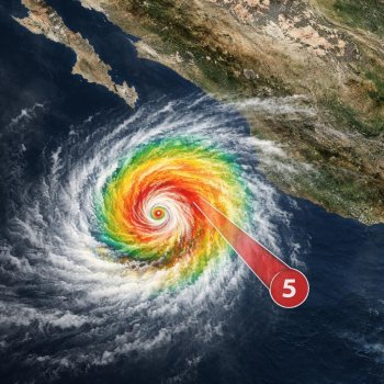 Huracán Polo se intensifica de nuevo a categoría 5; está a 430 km de Cabo Corrientes, Jalisco