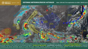 Oaxaca prevé lluvias fuertes y oleaje elevado por sistemas tropicales en el Pacífico
