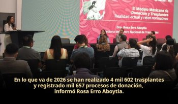 CENATRA reporta 1,657 donaciones y 4,602 trasplantes en lo que va del año