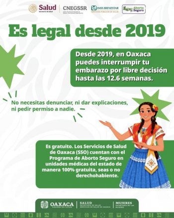 Oaxaca conmemora siete años de la ILE con campaña informativa y acompañamiento a mujeres
