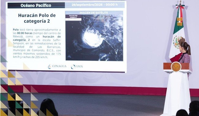 Huracán Polo deja saldo blanco en Baja California Sur; cerca de 700 personas fueron atendidas en refugios