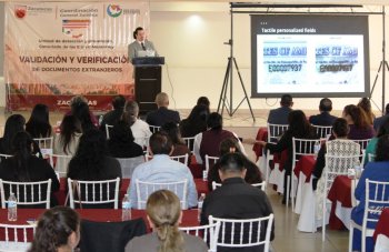 Zacatecas y Consulado de EE.UU. capacitan a oficialías de los 58 municipios en validación de documentos