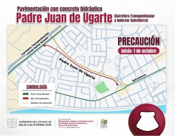 SEPUIMM iniciará pavimentación del bulevar Padre Juan de Ugarte en Loreto