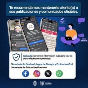 Suspensión de clases en Guerrero se decide con base en Protección Civil, no en rumores