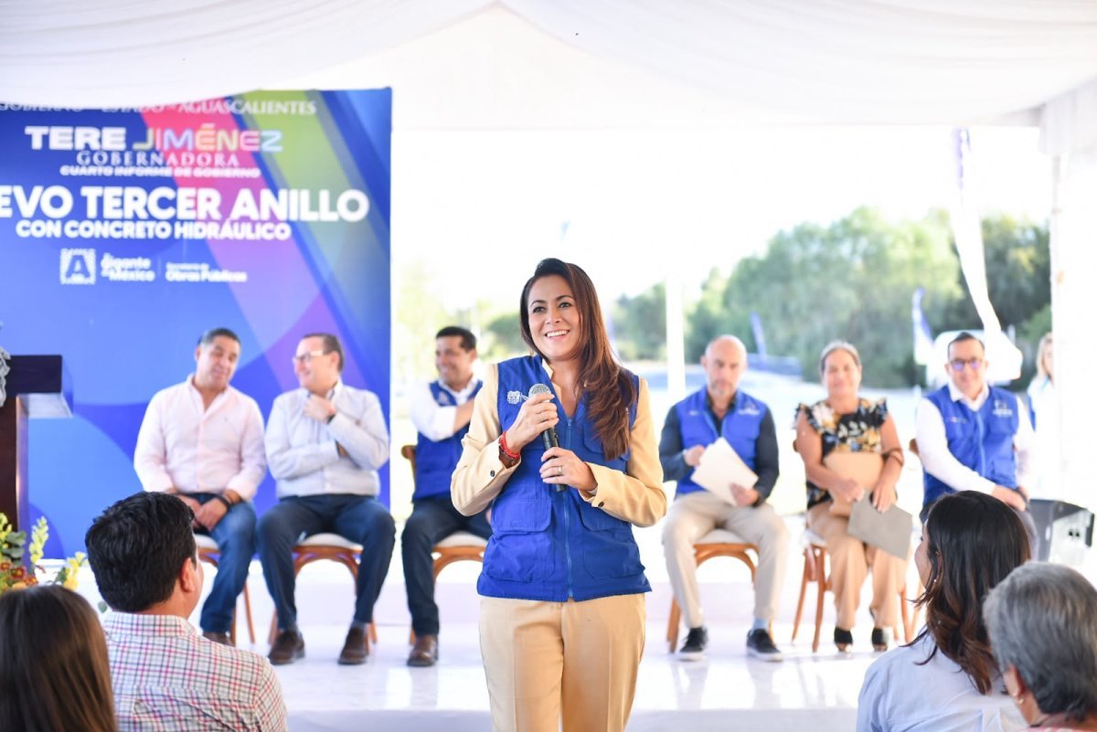 Aguascalientes entrega tramo del Tercer Anillo con concreto hidráulico; suma 358 mil m² rehabilitados