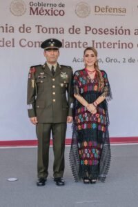 Evelyn Salgado asiste a toma de posesión del comandante interino de la Novena Región Militar en Acapulco