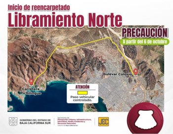 JEC iniciará el 6 de octubre la rehabilitación del Libramiento Norte de La Paz con 10 mdp