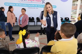 Rehabilitan Aula Cocina en primaria de Huimilpan; beneficia a más de 35 estudiantes