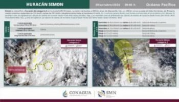 Huracán Simón sube a categoría 2 y provoca lluvias intensas en Guerrero