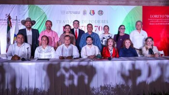 Loreto, sede temporal de los poderes de BCS en su 70 aniversario