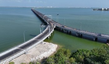 Distribuidor Vial Kukulcán en Cancún registra 74% de avance; concluirá a finales de año