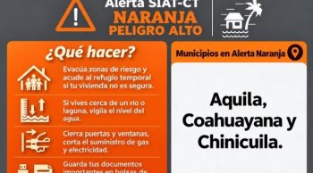 Protección Civil de Michoacán pide extremar precauciones en Costa y Sierra por el huracán Trudy