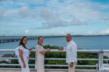 Sheinbaum y Mara Lezama supervisan el distribuidor Kukulcán en Cancún, con inversión de 484 mdp