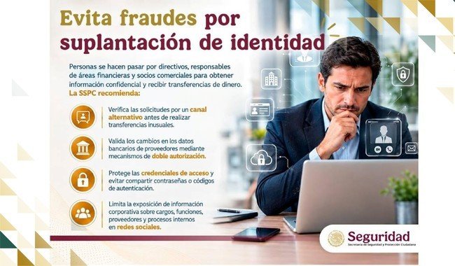 SSPC alerta por fraudes con suplantación de identidad de directivos y socios comerciales
