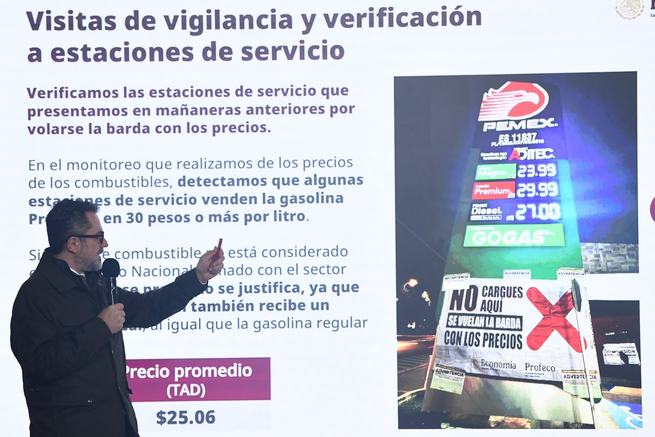 Profeco detecta gasolina Premium a más de 30 pesos por litro en algunas estaciones del país