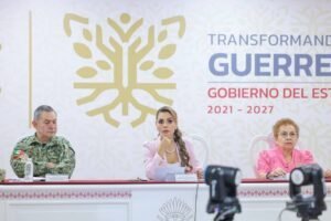 Evelyn Salgado revisa seguridad en Guerrero con mandos federales y estatales
