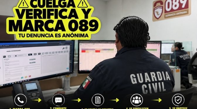 SSP de Michoacán llama a denunciar extorsión telefónica al 089 de forma anónima
