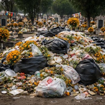 CDMX estima hasta 600 toneladas de residuos por Día de Muertos; México trata solo 5% de su basura