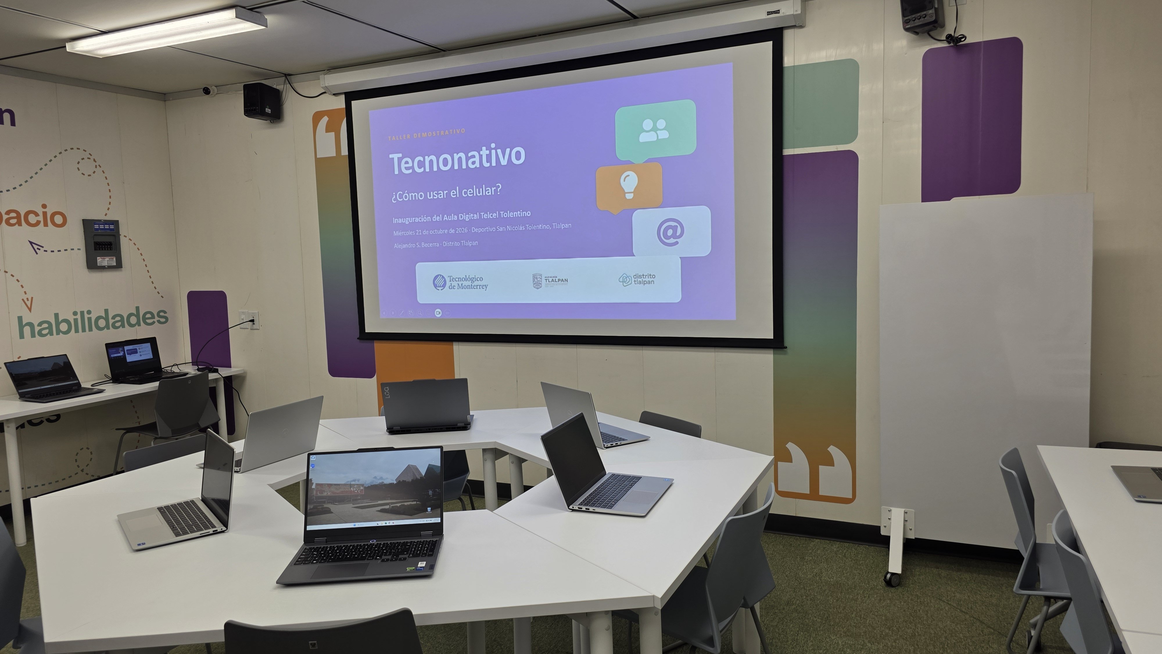 Telcel, el Tecnológico de Monterrey y la Alcaldía Tlalpan inauguran el Aula Digital Telcel Tolentino