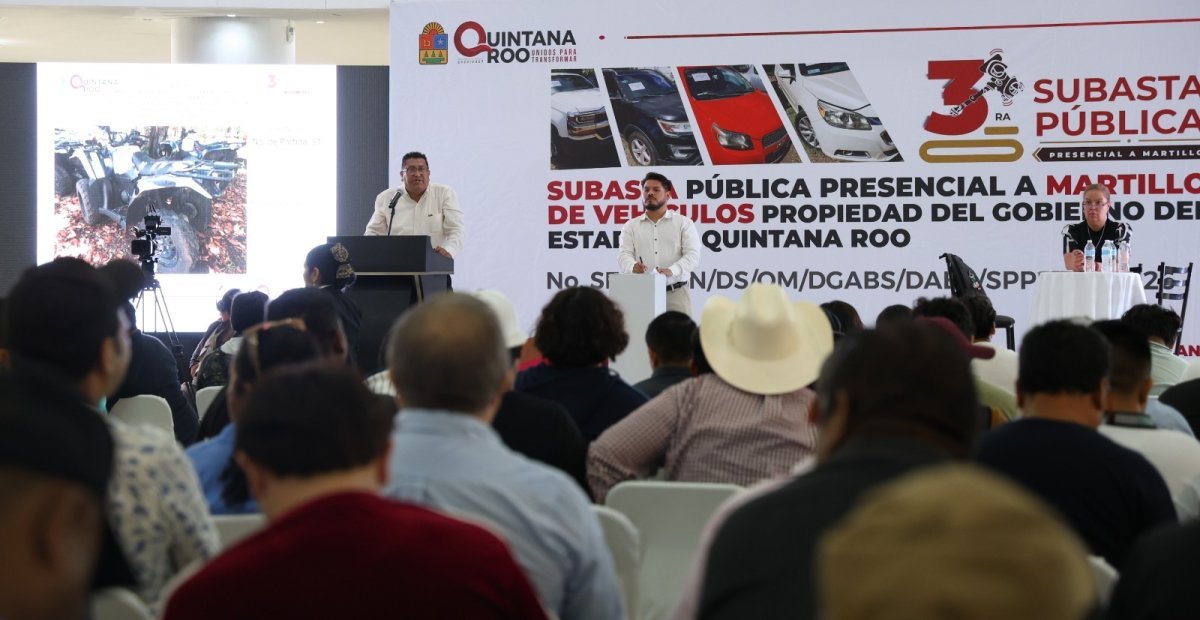 SEFIPLAN adjudica 203 vehículos en subasta pública por 9.7 mdp en Chetumal