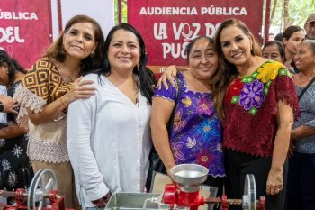 Mara Lezama atiende 610 mujeres y 590 hombres en audiencia "La Voz del Pueblo" en Villas Otoch Paraíso