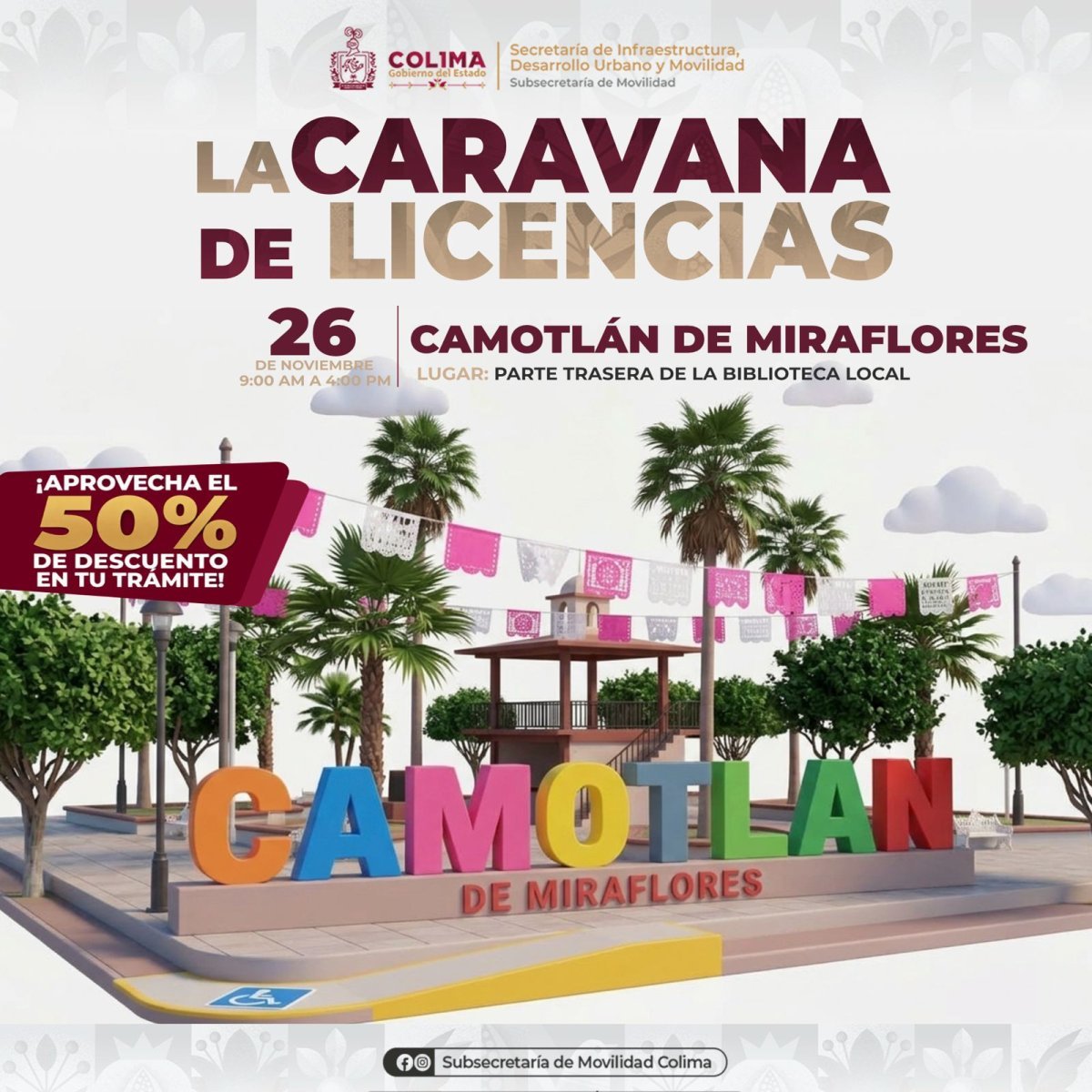Caravana de Licencias con descuento visitará Tecomán, Ixtlahuacán, Villa de Álvarez y Manzanillo en noviembre