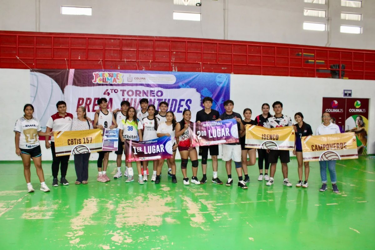 CBTIS 157 de Villa de Álvarez gana el 4º Torneo de Voli Prepas Juventudes en Colima