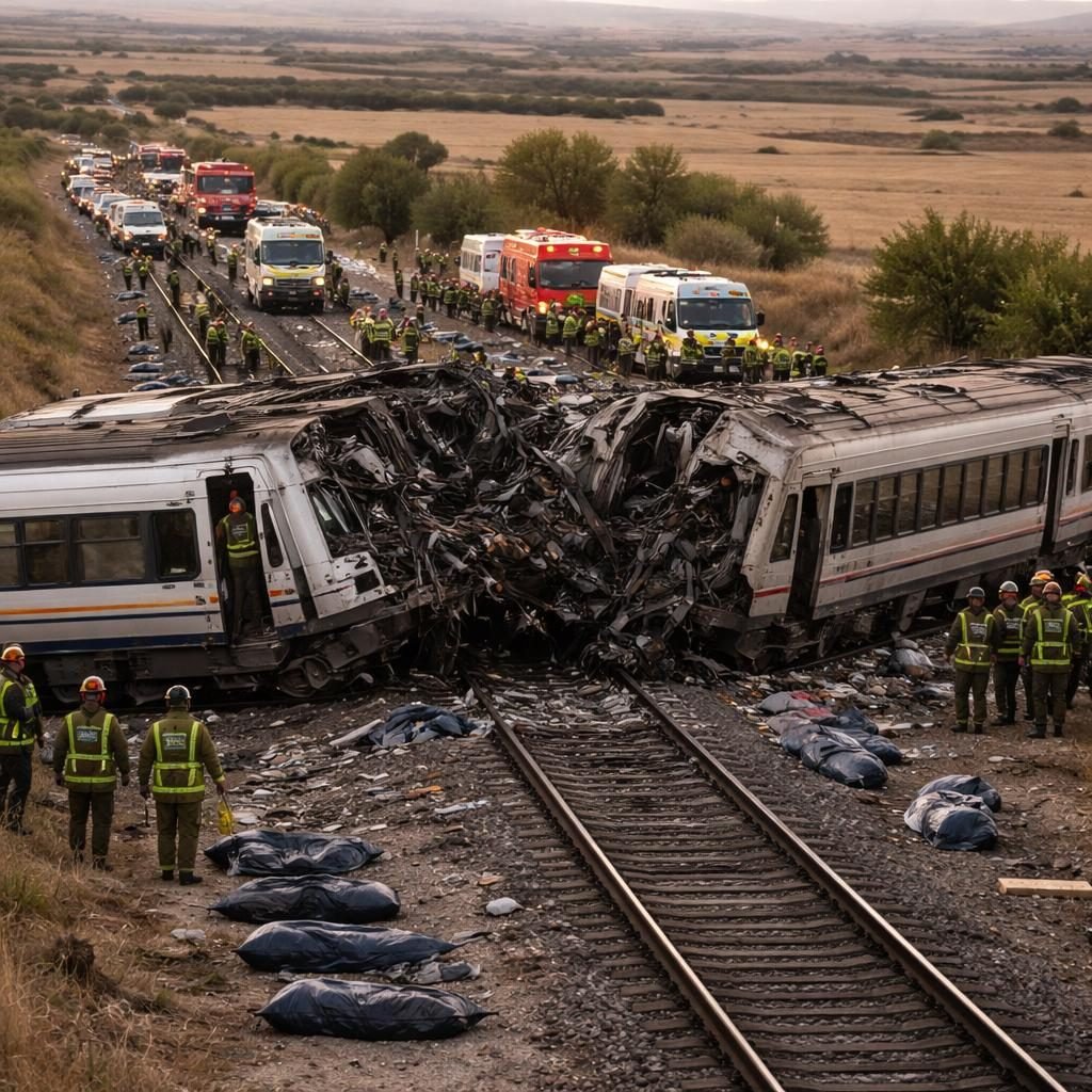 Papa León XIV lamenta muerte de 68 personas en choque de trenes en Urda, España