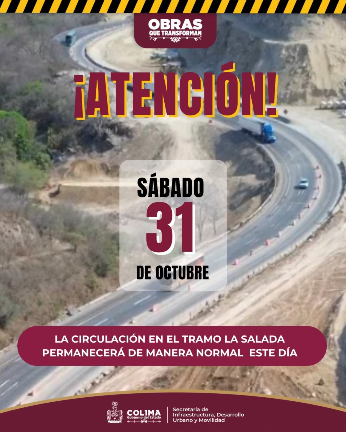 Sin cierre nocturno en La Salada este sábado; autopista Colima-Manzanillo opera 24 horas