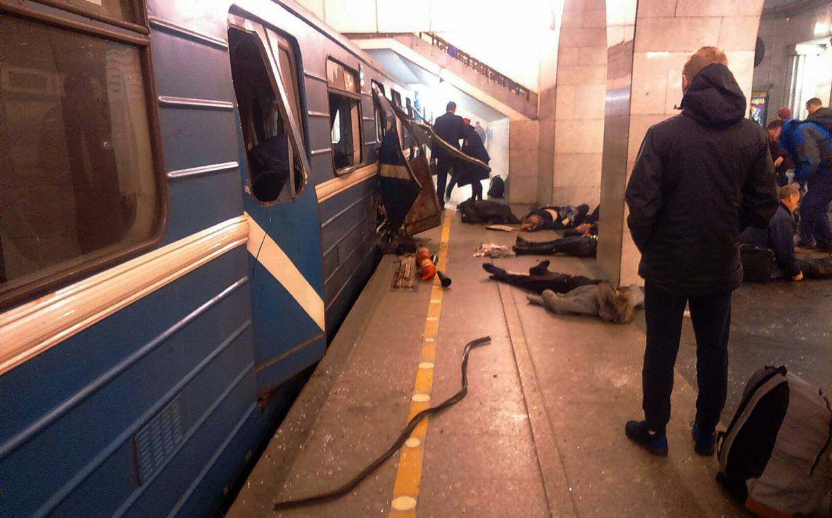 Explosión en el Metro de San Petersburgo. 